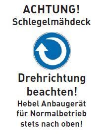 Aufkleber Hinweis Drehrichtung