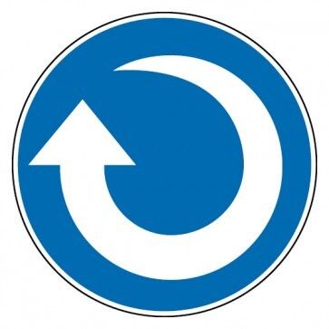 Aufkleber Hinweis Drehrichtung